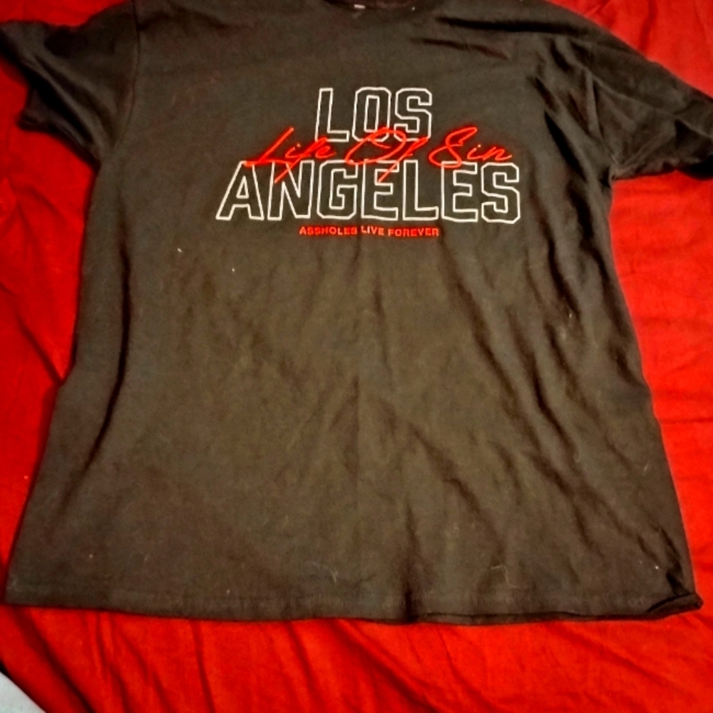 Black Graphic T-Shirt Assholes Live Forever